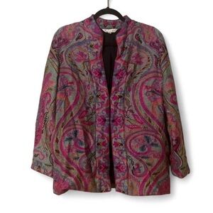 TravelSmith Vibrant Paisley Blazer